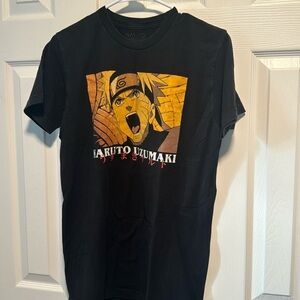 Naruto Shippuden Collection Naruto Uzumaki Yell Black T Shirt Size M Preowned